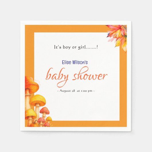 男の子か女の子のおとぎ話の赤ちゃんシャワー スタンダードカクテルナプキン (正面)