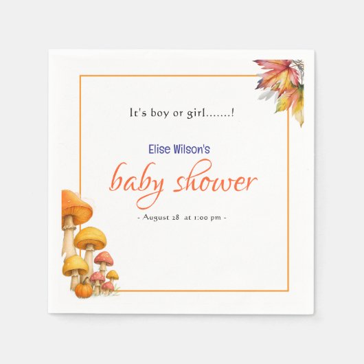 男の子か女の子のおとぎ話の赤ちゃんシャワー スタンダードカクテルナプキン (正面)