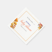 男の子か女の子のおとぎ話の赤ちゃんシャワー スタンダードカクテルナプキン (角)