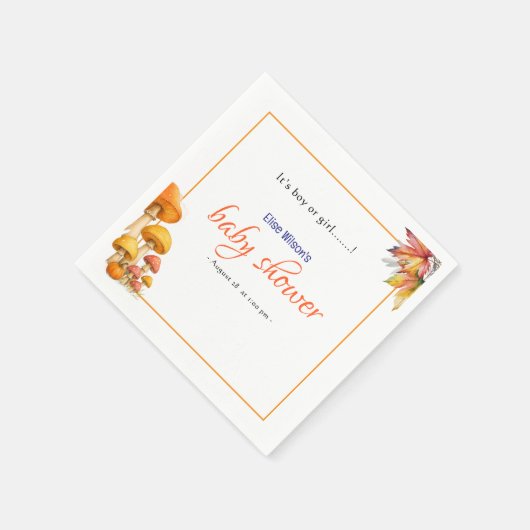 男の子か女の子のおとぎ話の赤ちゃんシャワー スタンダードカクテルナプキン (角)