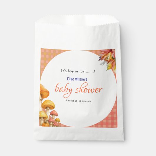 男の子か女の子のおとぎ話の赤ちゃんシャワー フェイバーバッグ (正面)