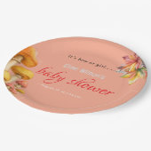 男の子か女の子のおとぎ話の赤ちゃんシャワー ペーパープレート (アングル)