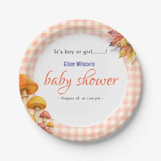 男の子か女の子のおとぎ話の赤ちゃんシャワー ペーパープレート (正面)