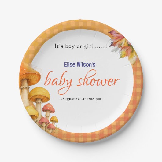 男の子か女の子のおとぎ話の赤ちゃんシャワー ペーパープレート (正面)