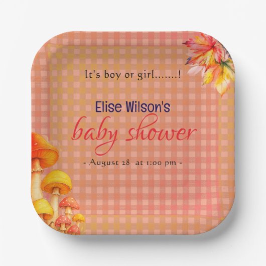 男の子か女の子のおとぎ話の赤ちゃんシャワー ペーパープレート (正面)