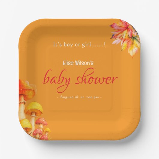 男の子か女の子のおとぎ話の赤ちゃんシャワー ペーパープレート (正面)