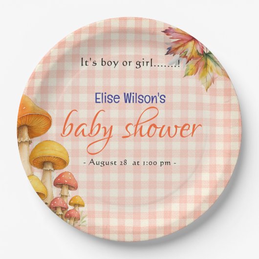 男の子か女の子のおとぎ話の赤ちゃんシャワー ペーパープレート (正面)