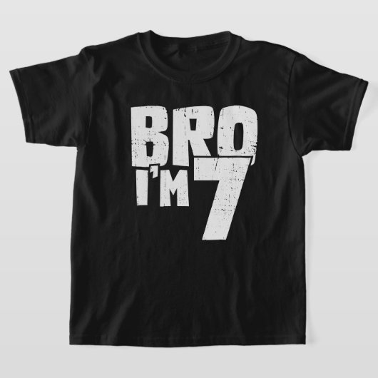 男の子か女の子のためのIは7誕生日 Tシャツ (レイダウン)