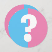 男の子か女の子の性別が赤ちゃんのシャワーパーティーカスタム 招待状 (正面/裏面)