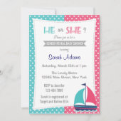 男の子か女の子の性別を示すパーティの招待状 招待状 (正面)