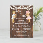 男の子か女の子の赤ちゃんのシャワーを男の子か女の子の女の子に公開 招待状 (スタンド正面)
