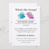 男の子か女の子、それが何を明らかにする 招待状 (正面/裏面)