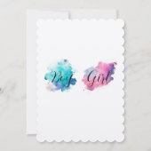 男の子か女の子、それが何を明らかにする 招待状 (裏面)