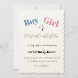 男の子か女の子、それが何を明らかにする 招待状