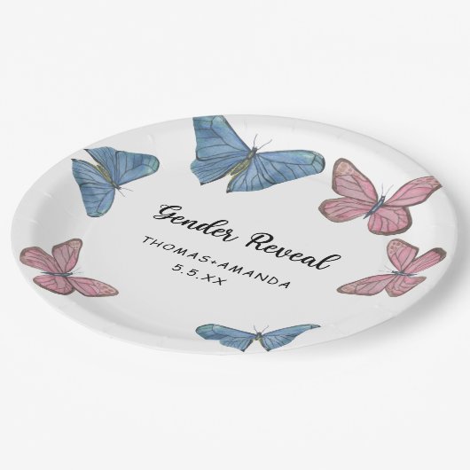 男の子か女の子。性別の表示 ペーパープレート (アングル)