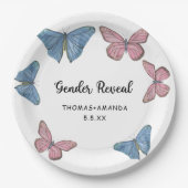 男の子か女の子。性別の表示 ペーパープレート (正面)