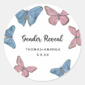 男の子か女の子。性別の表示 ラウンドシール (正面)