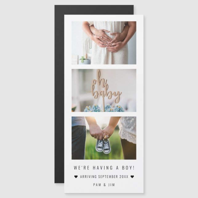 「男の子がいるのよ！」 ベビー発表写真 (正面/裏面)
