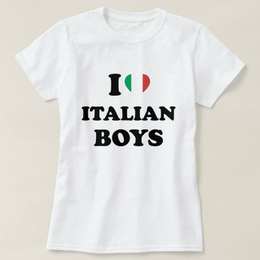 男の子がイタリアン好き Tシャツ (デザイン正面)