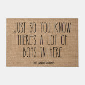 男の子が多いのはわかってるよね ドアマット (正面)