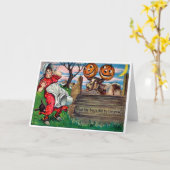 男の子が牛にカードをした何 カード (黄色い花)