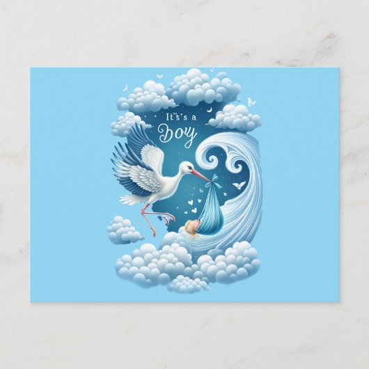 男の子が生まれたよ ポストカード (正面)