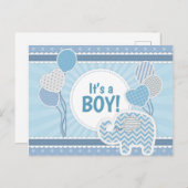 男の子が生まれました！ 案内ポストカード (正面/裏面)
