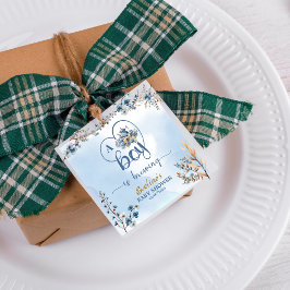 男の子が紅茶を醸造しているパーティー男の子のシャワー フェイバータグ