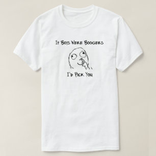 男の子がBoogers私は選びます Tシャツ