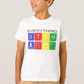 男の子すべて黒い文字が付いている茎のTシャツ Tシャツ (正面)