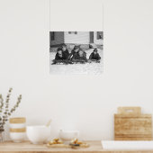 男の子そり、1936年。ヴィンテージ写真 ポスター (キッチン)