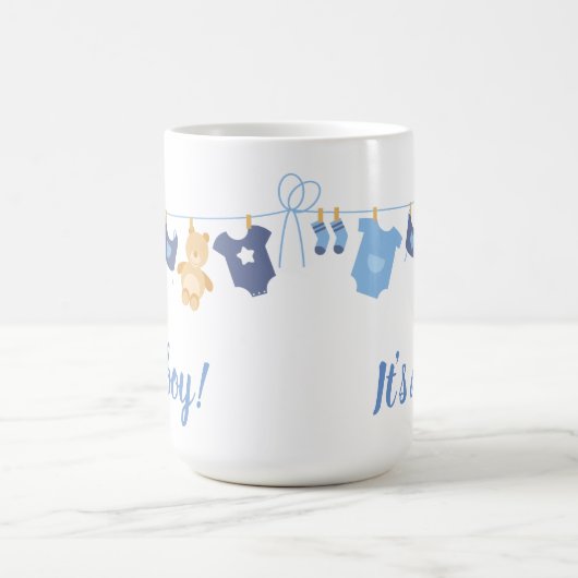 男の子だと分かる モーフィングマグカップ (中央)