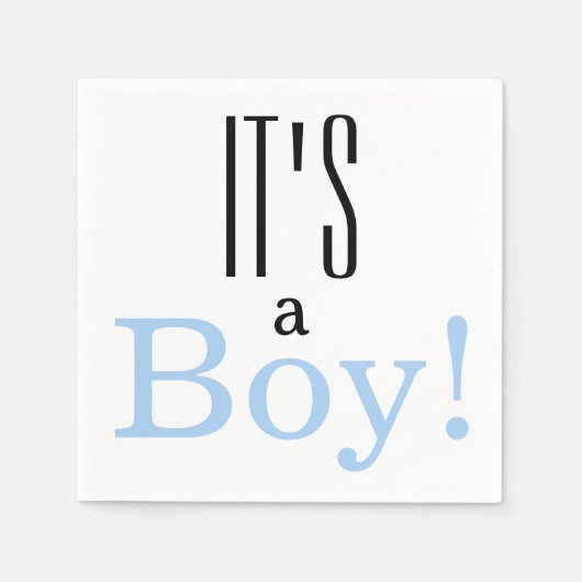 男の子だなんて言うな!ベビーシャワーパーティー スタンダードカクテルナプキン (正面)
