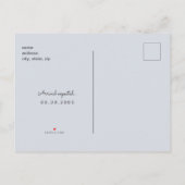 男の子だよ 淡い青の超音波写真 出産発表ポ 案内ポストカード (裏面)