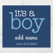 男の子だモダンよお洒落、海軍 ビールラベル (シングルラベル)