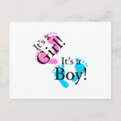 男の子だ女の子だ – 生まれたばかりのベビー 案内ポストカード (正面)