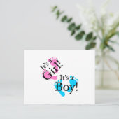 男の子だ女の子だ – 生まれたばかりのベビー 案内ポストカード (スタンド正面)