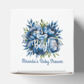 男の子だ!おしゃれ&牡丹ベビーシャワーのお願い フェイバーボックス (上部)