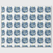 男の子だ!おしゃれ&牡丹ベビーシャワーのお願い ラッピングペーパー (フラット)