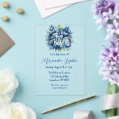 男の子だ!おしゃれ&牡丹ベビーシャワー アクリル招待状 (インサイチュ (ウェディング))