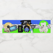 男の子だ!おもしろいレトロ80年代および90年代ヒップホップ都市 ペットボトルラベル (シングルラベル)