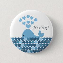 男の子だ！かわいいクジラ 缶バッジ