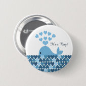 男の子だ！かわいいクジラ 缶バッジ (正面&裏面)