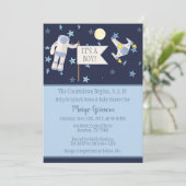 男の子だ！カウントダウンが赤ちゃんシャワーを始める 招待状 (スタンド正面)