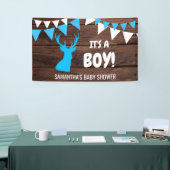 男の子だ!カスタム素朴ロッカベイビーシャワー 横断幕 (トレードショー)