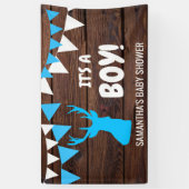 男の子だ!カスタム素朴ロッカベイビーシャワー 横断幕 (縦)