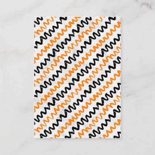 「男の子だ」カボチャのハロウィンベイビーシャワー エンクロージャーカード (裏面)