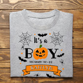 「男の子だ」カボチャのハロウィンベイビーシャワー Tシャツ