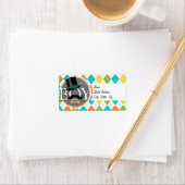 男の子だ!カラフルアーガイル ラベル (インサイチュ)