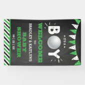 男の子だ！ゴルフをテーマにしたベビーシャワーへようこそ 横断幕 (横)